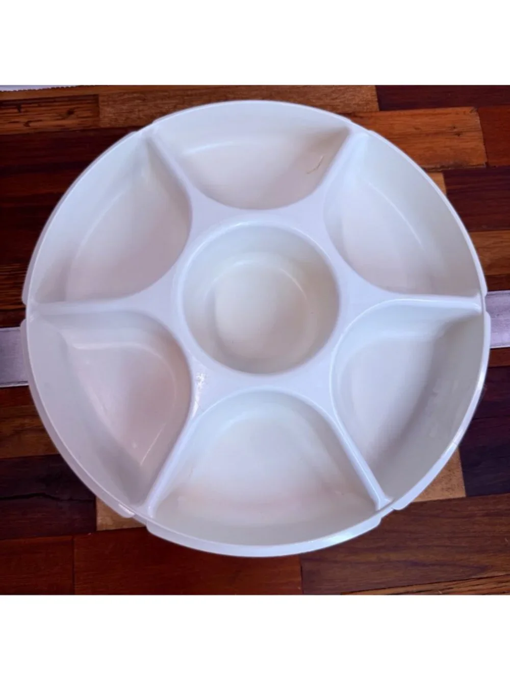 Vintage Tupperware Divided Serving Tray - Durable & Lightweight